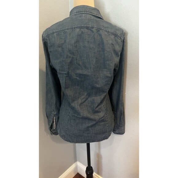 Banana Republic  Denim Shirt Small Light Wash Blue Cotton - Picture 3 of 8